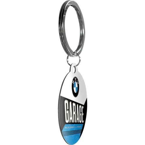 BMW Garage ronde metalen sleutelhanger Ø 4 cm