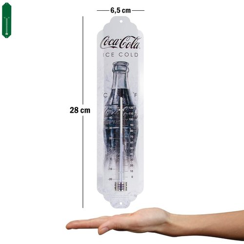 Coca-Cola Coca Cola Ice Cold Metallthermometer 28x6,5 cm