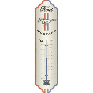 Ford Ford Mustang – Horse & Stripes Logo metalen thermometer