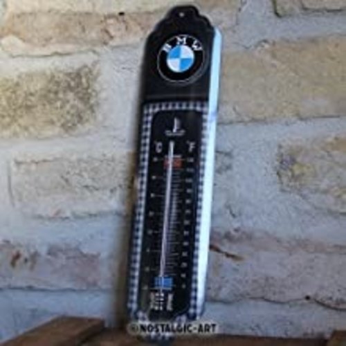 BMW BMW Pepita metalen thermometer 28x6,5 cm