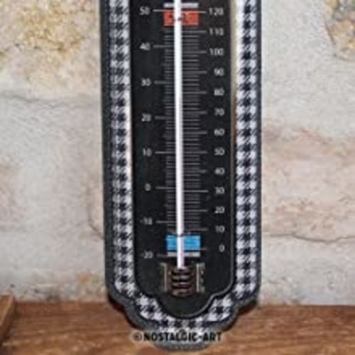 BMW BMW Pepita metalen thermometer 28x6,5 cm