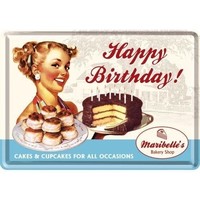 Happy Birthday Metalen Postcard 10x14 cm