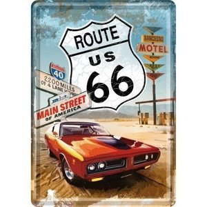 Route 66 Metalen Postcard 10x14 cm