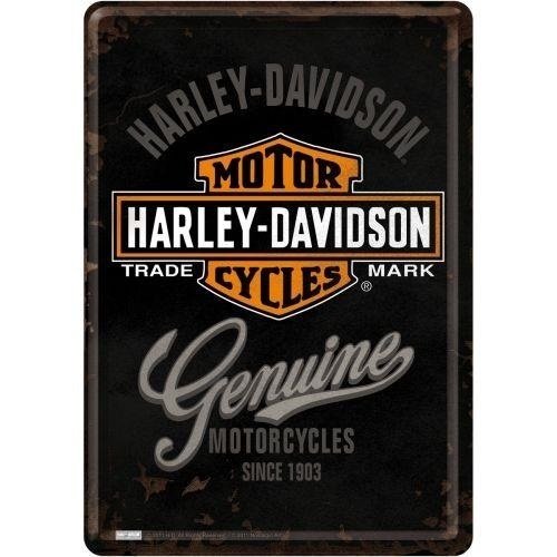 Harley Davidson Harley-Davidson Genuine Nostalgic Art Metallpostkarte mit Umschlag 10x14 cm