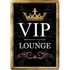 VIP Lounge Area Metall Postcarte 10x14 cm