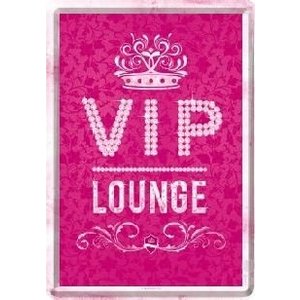 VIP Pink Lounge Metalen Postcard 10x14 cm