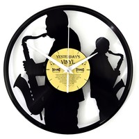 Saxophonisten-Wanduhr