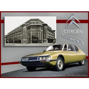 Citroën Citroën SM Jaune metalen wandplaat 30x40 cm