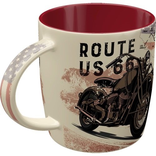 Route 66 Bike Map Nostalgic Art Tasse