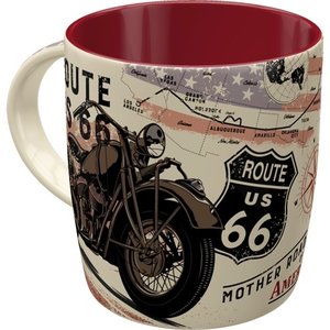 Nostalgic Art Mok Route 66 Bike Map