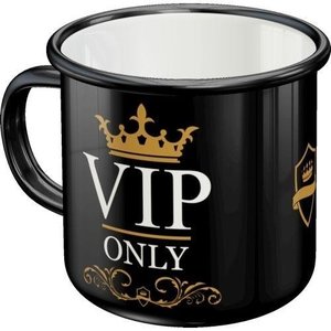 Vip Only Emaille Becher