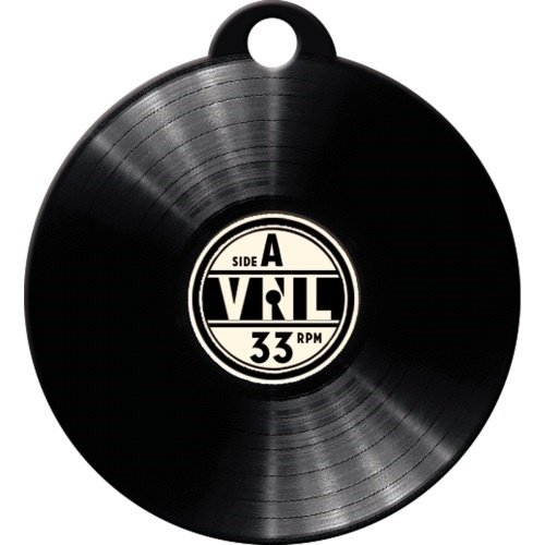 Vinyl Nostalgic Art ronde retro Vinyl LP sleutelhanger Ø 4 cm