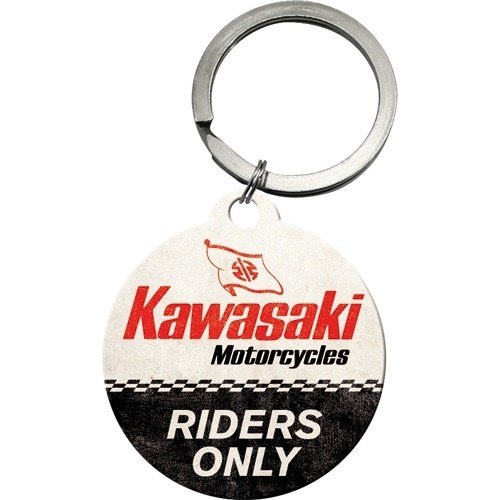 Kawasaki Kawasaki - Riders Only ronde metalen sleutelhanger