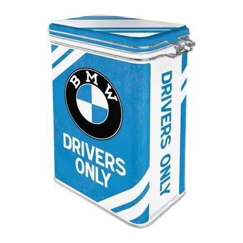 BMW BMW Drivers Only Metall 3D Aufbewahrungsbox von Nostalgic Art mit Deckel und Clipverschluss