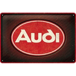 Audi Audi - Logo Red Shine Metallschild 20x30 cm