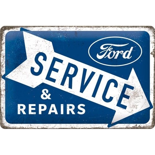 Ford Ford - Service & Repairs Metall-Wandschild 20x30 cm