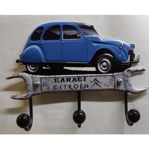 Citroën Citroën 2CV blauwe 3D kapstok 25X30 cm Citroën Citroën 2CV blauwe 3D kapstok 25X30 cm