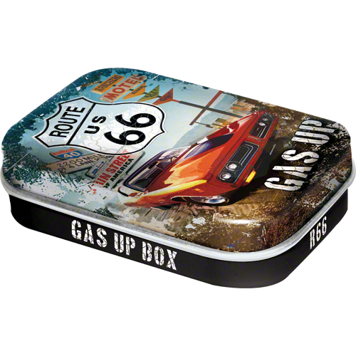 Route 66 Red Car Gas Up mintbox