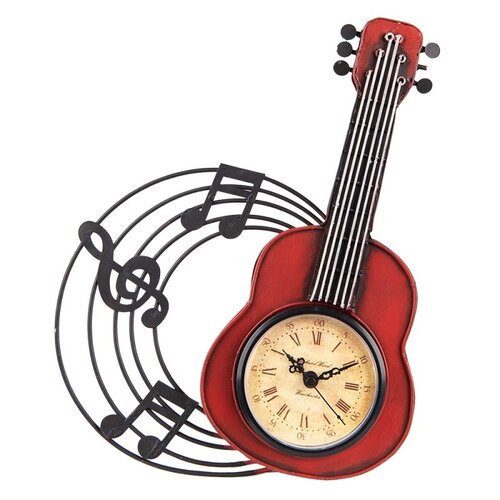 Gitarre Wanduhr 28x22 cm