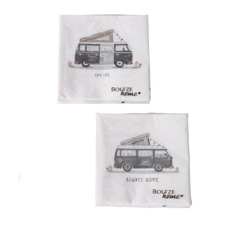 Camper Lets Adventure Always Home papieren servetten 33x33 cm