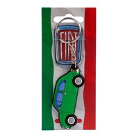 Fiat 500 PVC sleutelhanger groen