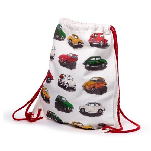 Fiat Fiat 500 Repeat Canvas Rucksack mit Kordelzug Fiat Fiat 500 Repeat Canvas Rucksack mit Kordelzug