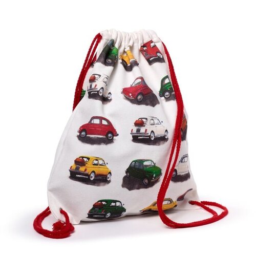 Fiat Fiat 500 Retro Classcic Oldtimers Repeat Canvas Kordelzug Rucksack