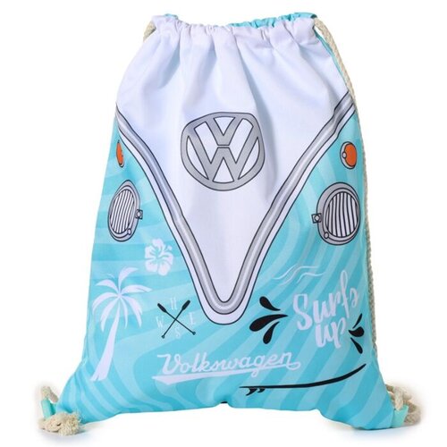 Volkswagen VW Van T1 Rucksack mit Kordelzug Hellblau Volkswagen VW Van T1 Rucksack mit Kordelzug Hellblau