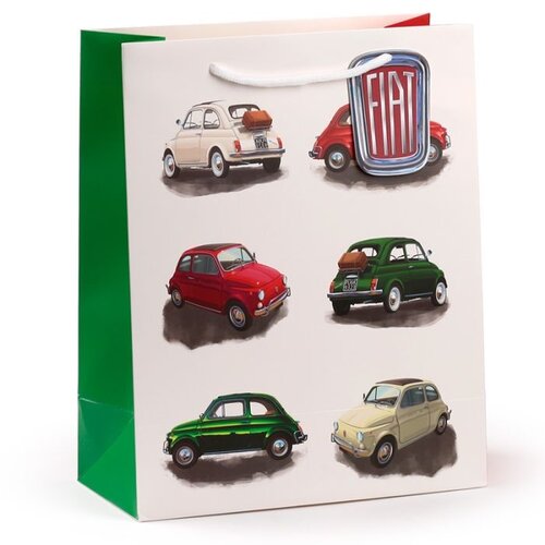 Fiat Fiat 500 Retro Repeat - Geschenktüte Groß Fiat Fiat 500 Retro Repeat - Geschenktüte Groß