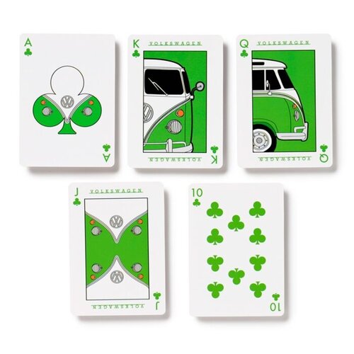 Volkswagen Volkswagen VW T1 Busje Speelkaarten Blauw/Rood/Groen/Oranje