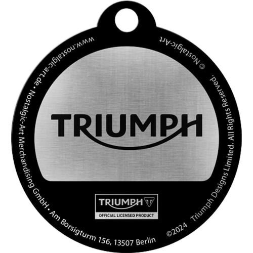 Triumph Triumph – Logo ronde metalen sleutelhanger Ø 4 cm