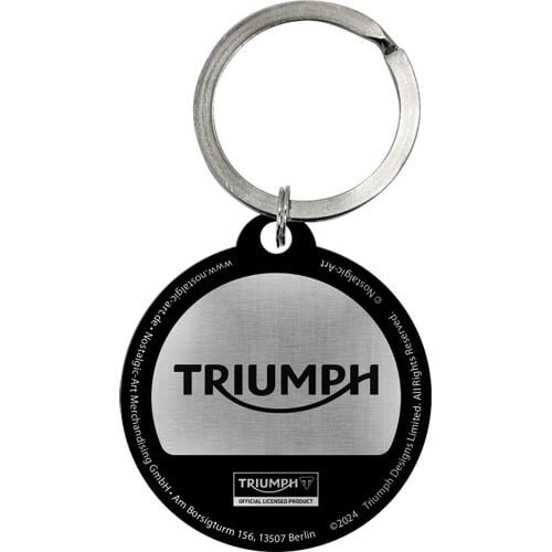 Triumph Triumph – Logo ronde metalen sleutelhanger Ø 4 cm