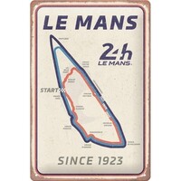 24H Le Mans Circuit Metallschild 20x30 cm