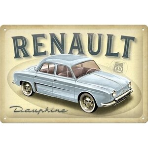 Renault Renault Dauphine metalen bord 20x30 cm