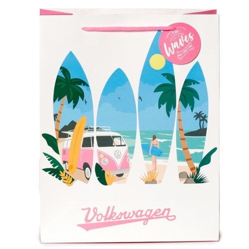 Volkswagen VW T1 Bus Cadeautasje The Waves are Calling– Large