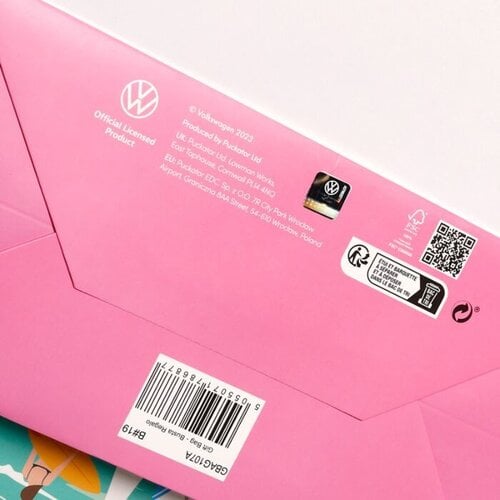 Volkswagen VW T1 Bus Cadeautasje The Waves are Calling– Large