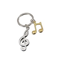Sleutelhanger Vioolsleutel met muzieknoot