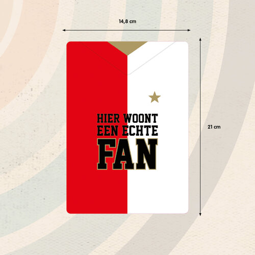 Metallschild 010 Fan 14,8 x 21 cm