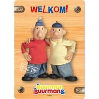 Metalen bord Buurman Welkom 14,8x21 cm