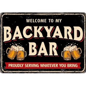 Metalen bord Backyard Bar 21x14,8 cm