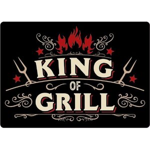 Metalen bord King of Grill 21x14,8 cm