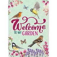 Metallschild Welcome to my Garden Green 14,8x21 cm