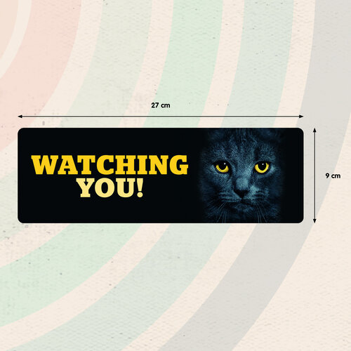 Metalen bord Watching You 27x9 cm