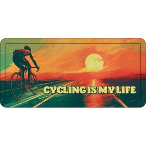 Metallschild Cycling Is My Life 31,8x15,2 cm