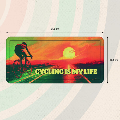 Metalen bord Cycling Is My Life 31,8x15,2 cm Metalen bord Cycling Is My Life 31,8x15,2 cm