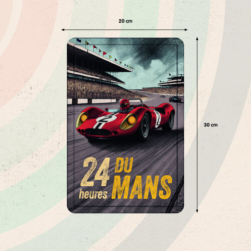 Metalen bord 24 Heures Du Mans 20x30 cm