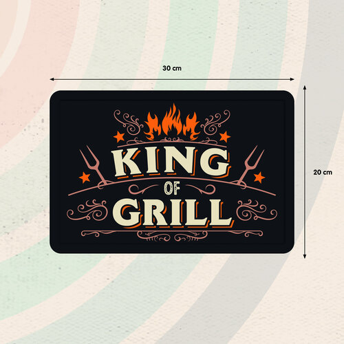 Metallschild King Of Grill 30x20 cm