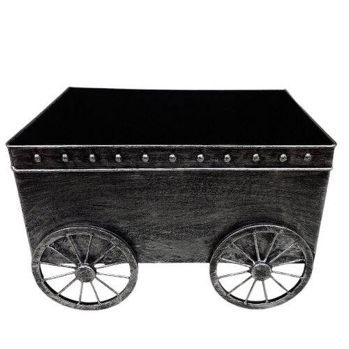 Metalen Locomotief + wagon 146x70x31 cm