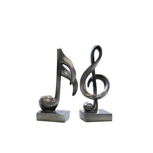 Set van muzieksleutel en muzieknoot sculptuur Set van muzieksleutel en muzieknoot sculptuur