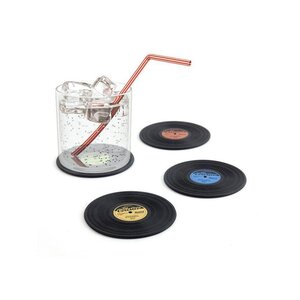 Set van 4 Vinyl Silicone LP onderzetters